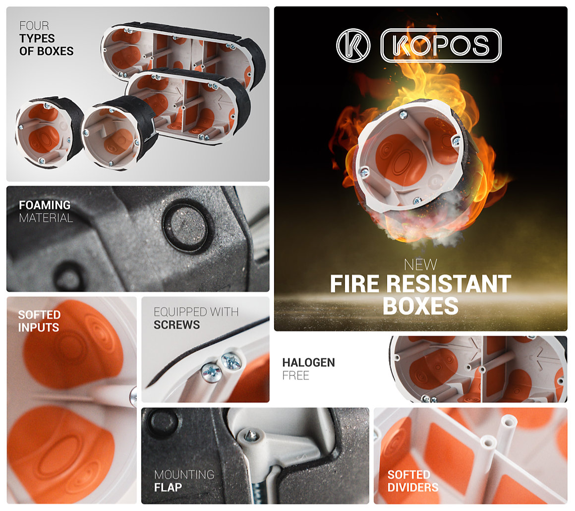 Fire-resistant foaming boxes KPZ